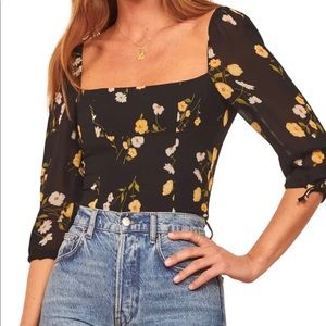 Reformation floral blouse